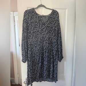 Boden Floral navy blue dress. US size 14r